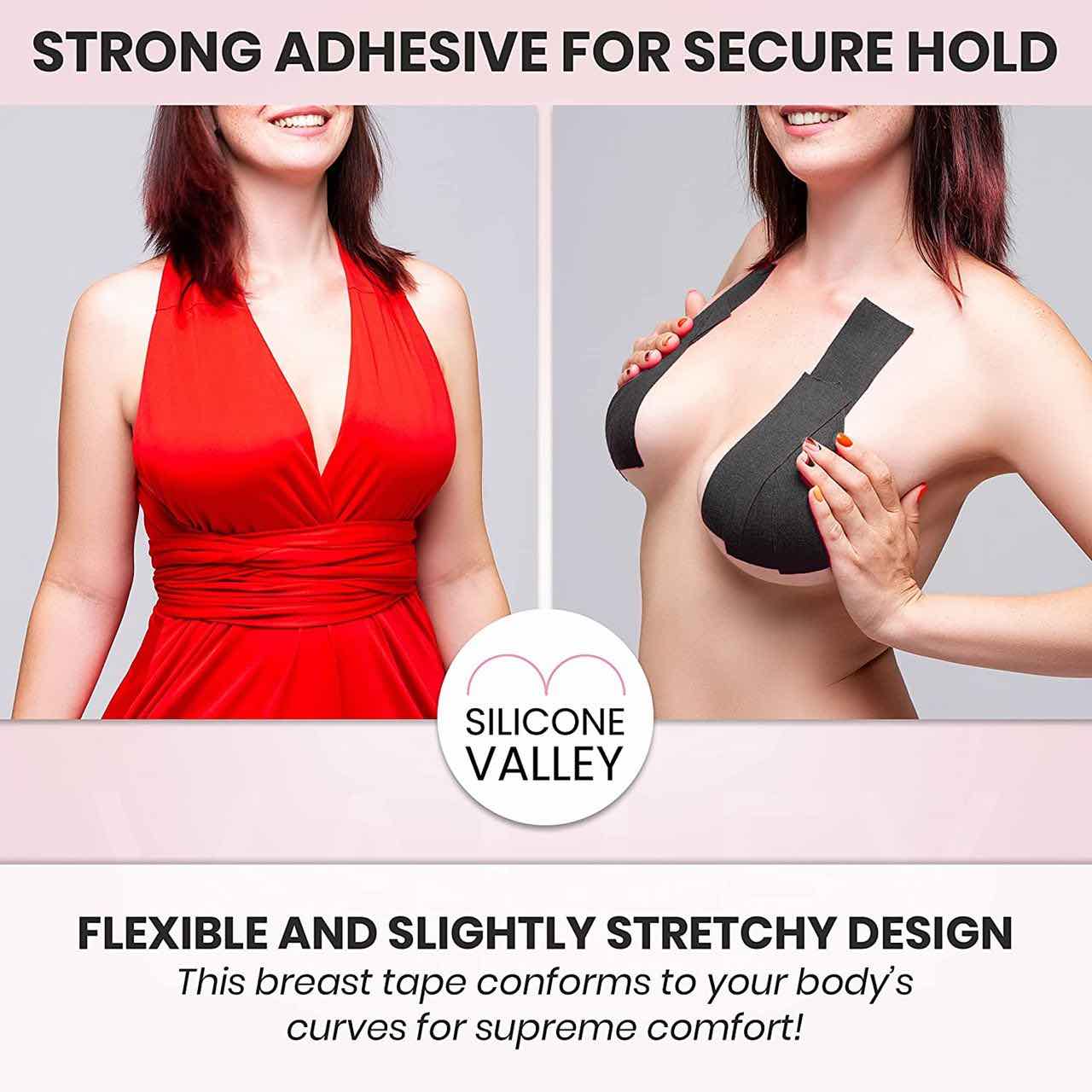 How to use breast lift tape?  Breast tape lift, Breast lift, No bra outfits